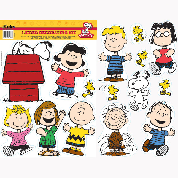 Eureka Peanuts® Classic Characters 2-Sided Deco Kit 840227